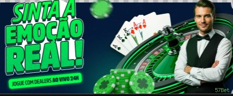 Imagem promocional do aplicativo mobile da 57Bet