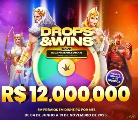 Imagem promocional do cassino online da 57Bet mostrando jogos ao vivo